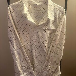 Talbots Women’s Button Down with Multi-color Polka Dots